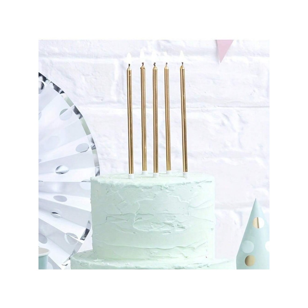 6 Pieces Metallic Candle Long  - Candle Holder Supplies reseña y precio