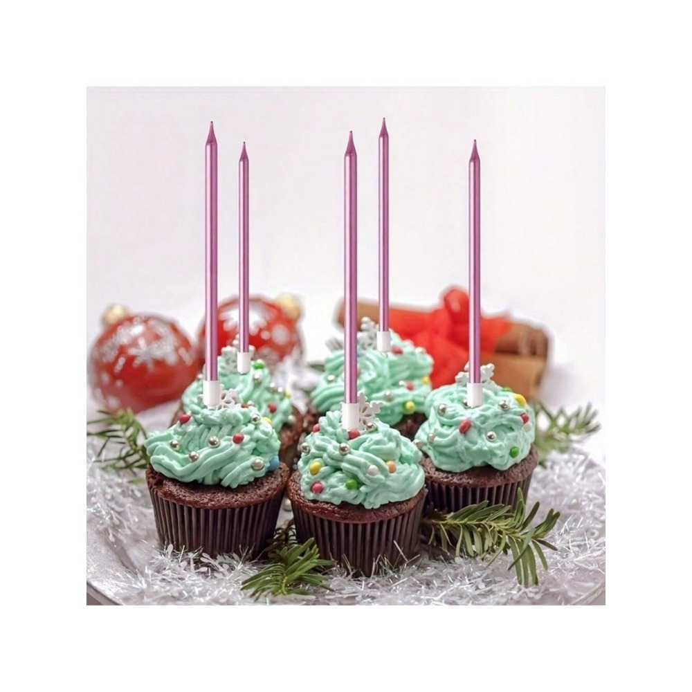 6 Pieces Metallic Candle Long  - Candle Holder Supplies reseña y precio