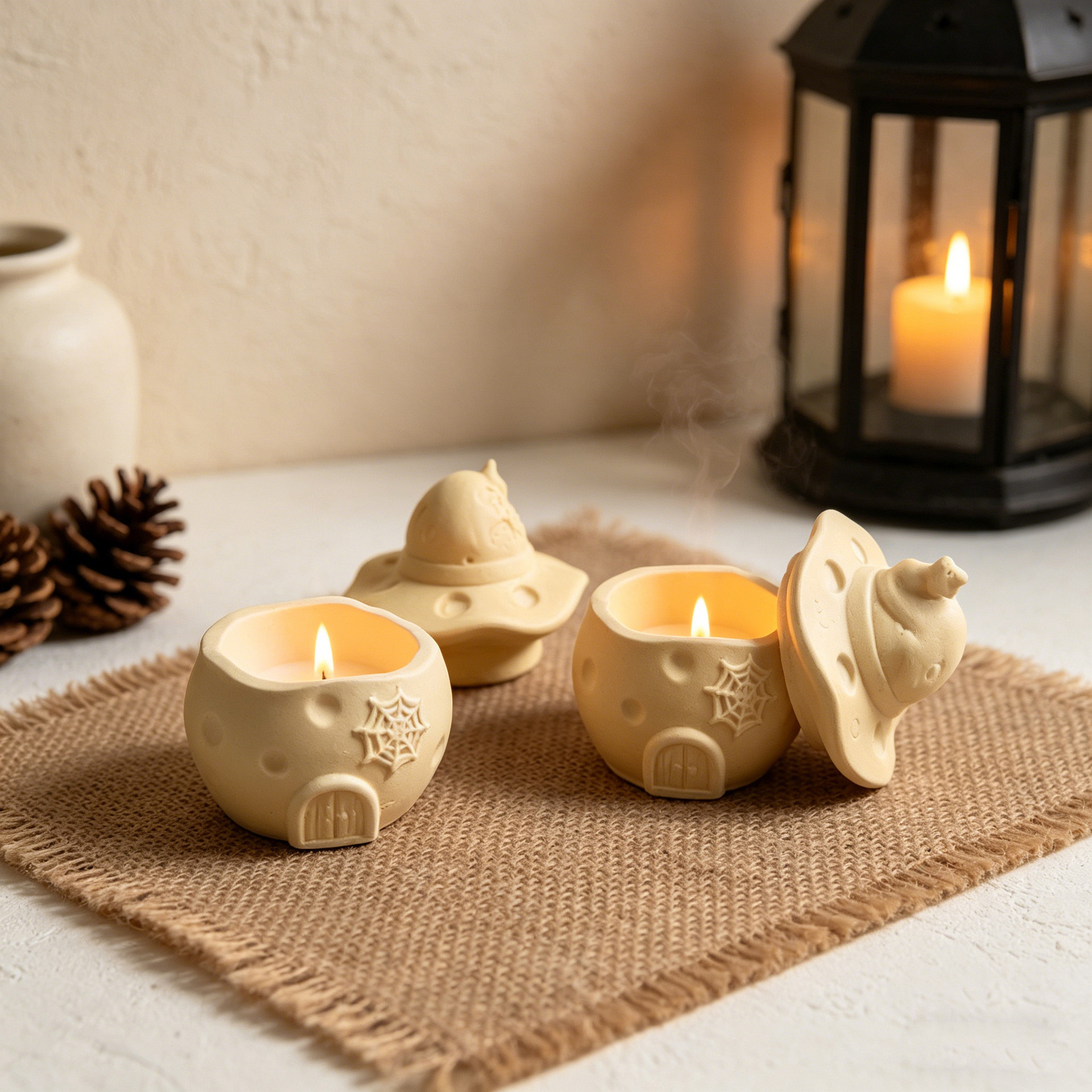 Halloween Wizard Pumpkin House - Candle Holder Supplies reseña y precio