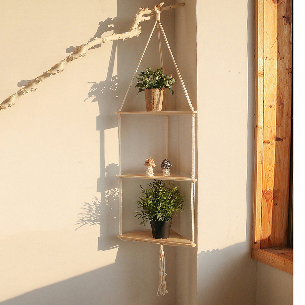 Triangle Shelves Wall Decor Ma - Candle Holder Supplies reseña y precio