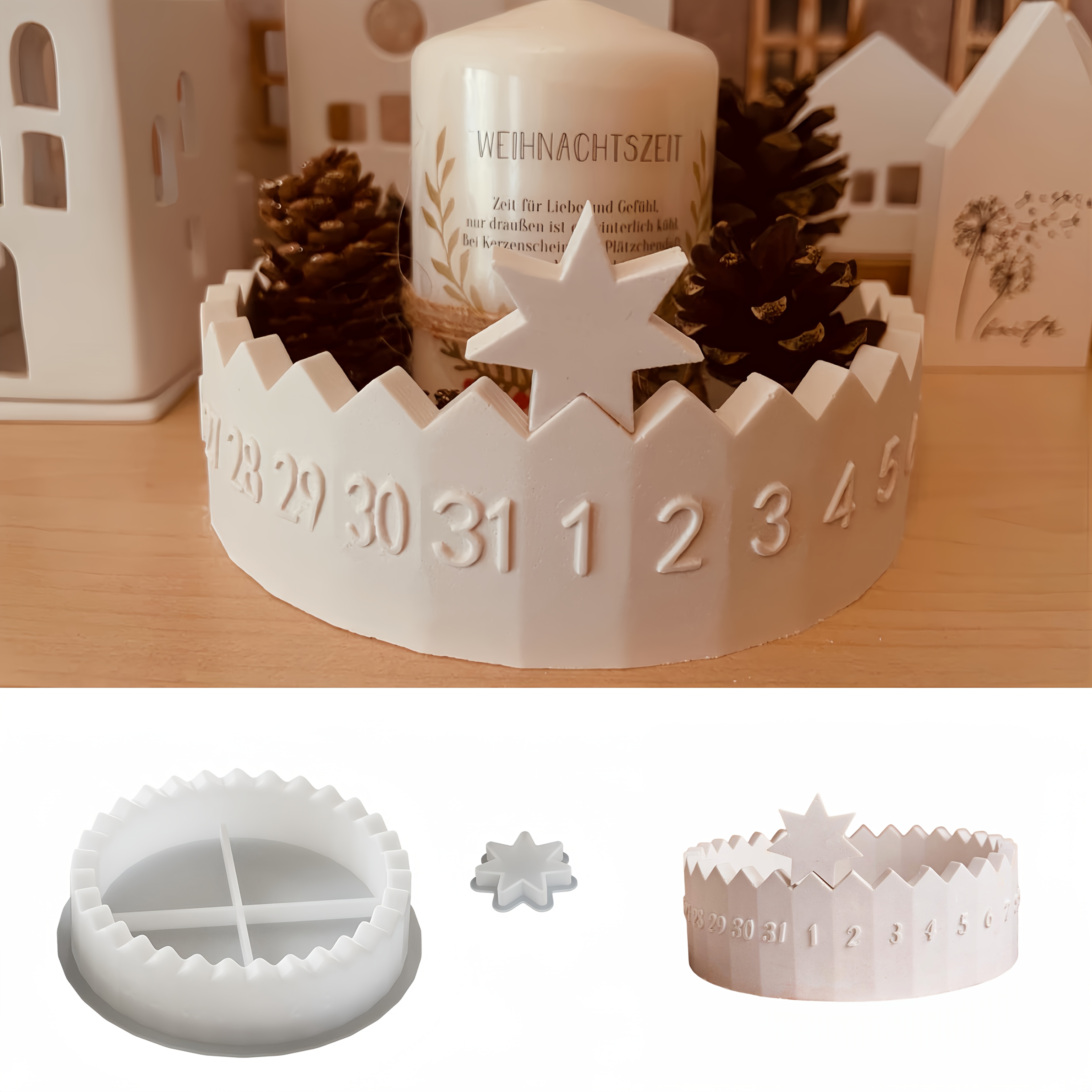 1 set Advent Calendar Silicone - Candle Holder Supplies reseña y precio