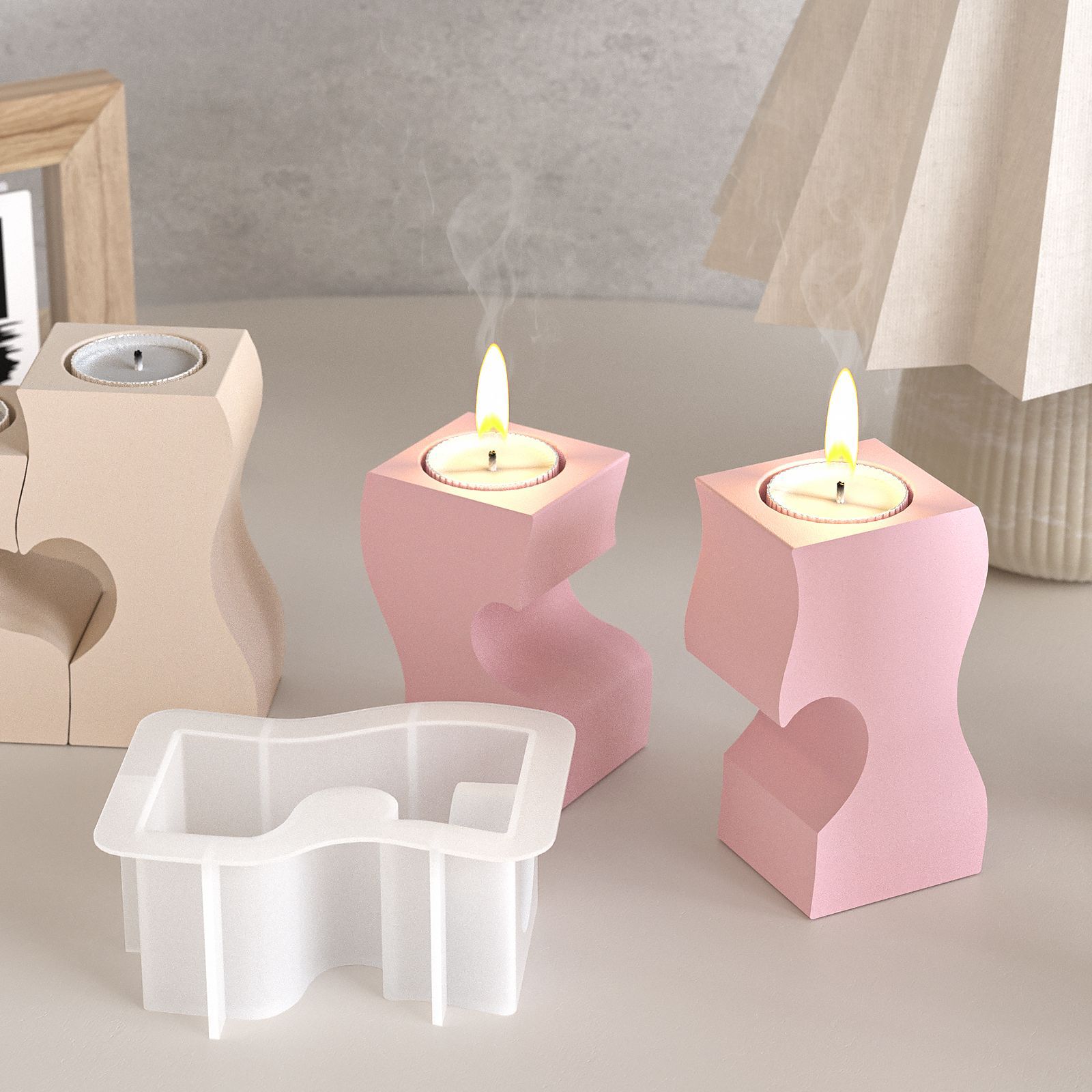 S Heart Candlestick Silicone M - Candle Holder Supplies reseña y precio