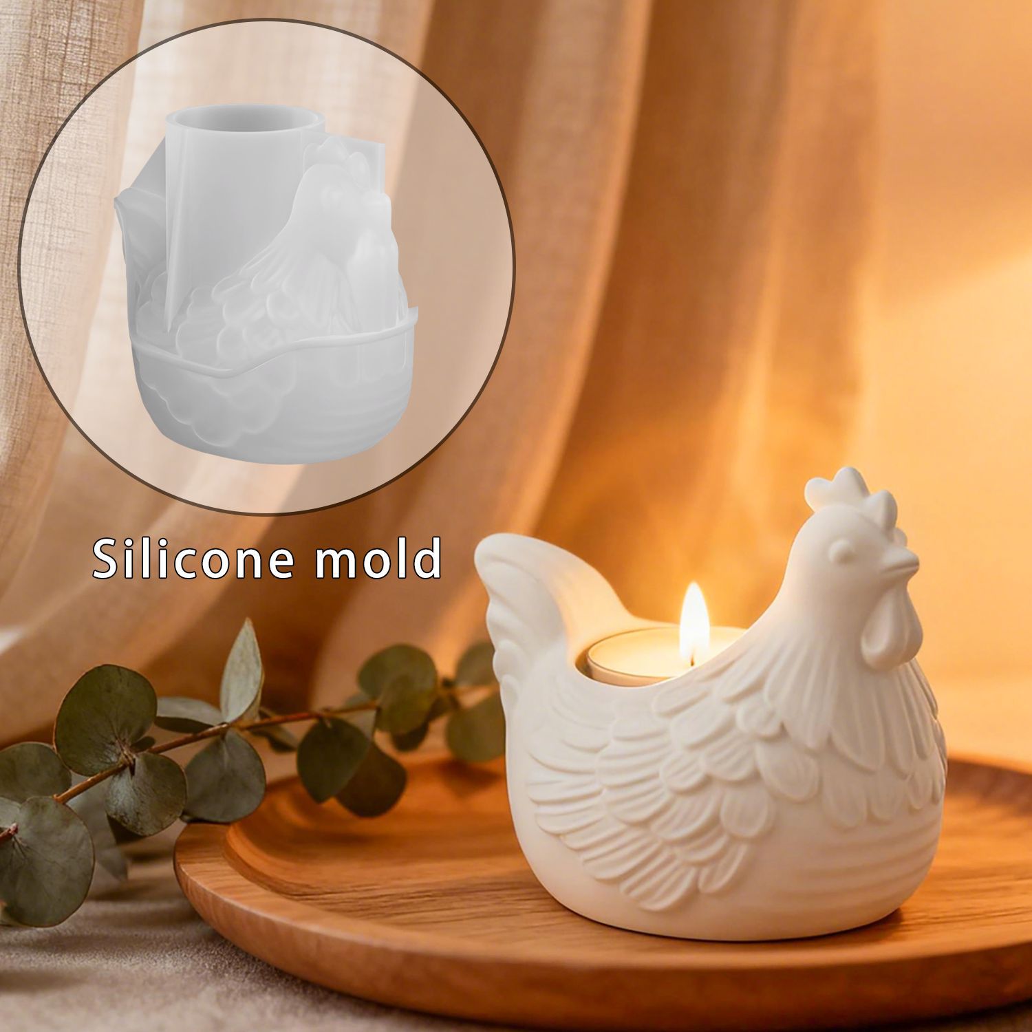 DIY 3D Little Chicken Candle H - Candle Holder Supplies reseña y precio