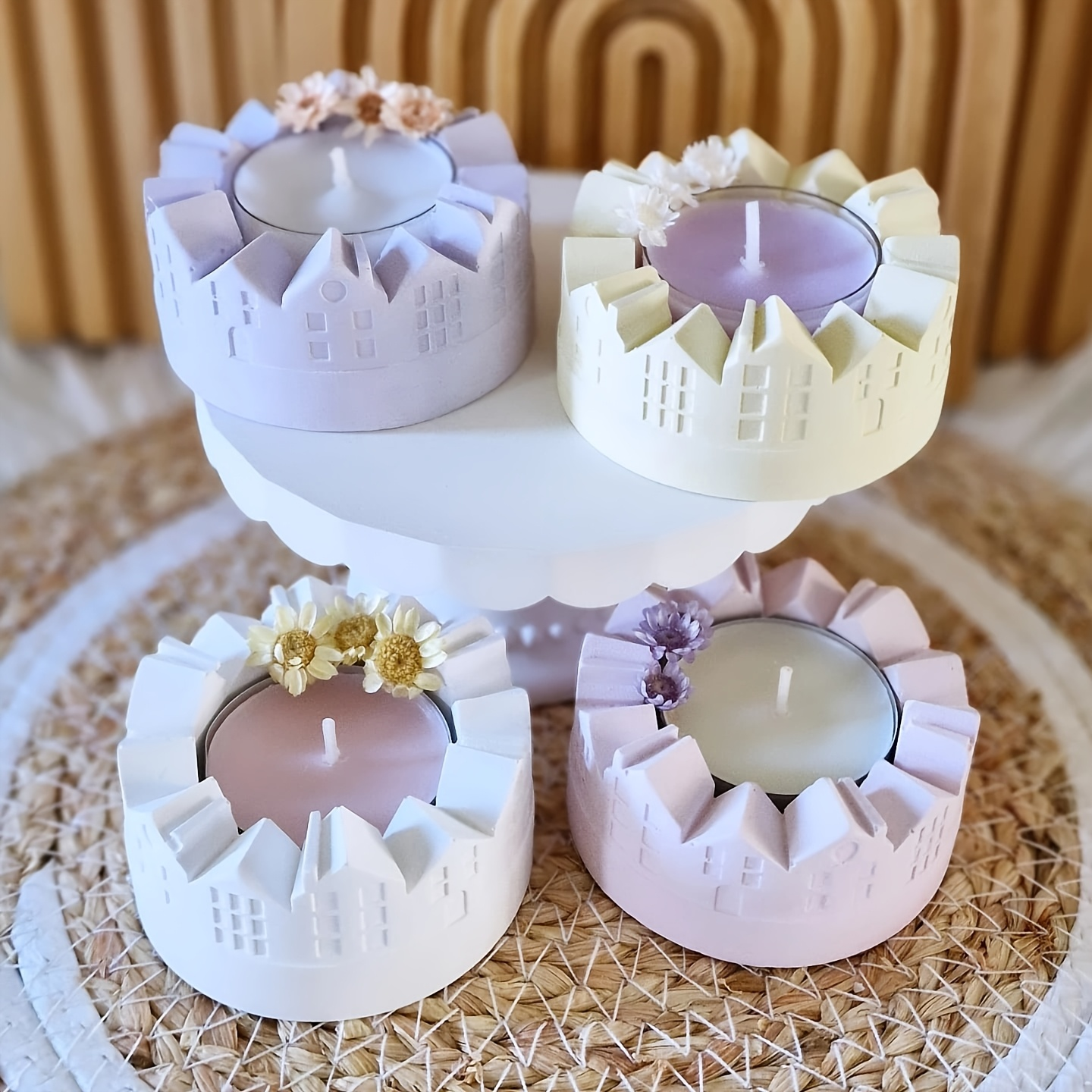 Reusable Silicone Mold Compati - Candle Holder Supplies reseña y precio