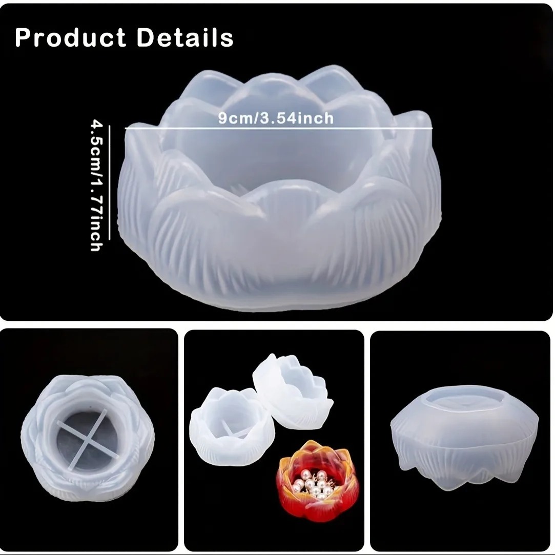 1pc DIY Lotus Flower Silicone  - Candle Holder Supplies reseña y precio