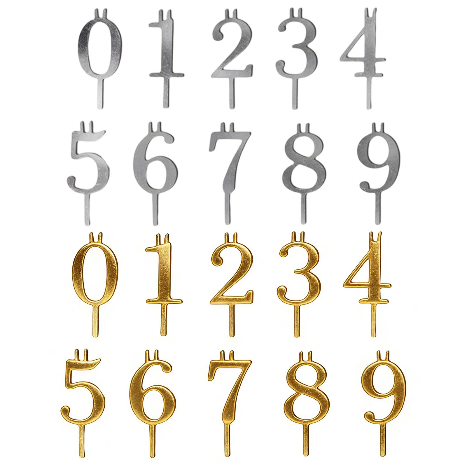 10pcs 0-9 Number Cake Toppers  - Candle Holder Supplies reseña y precio