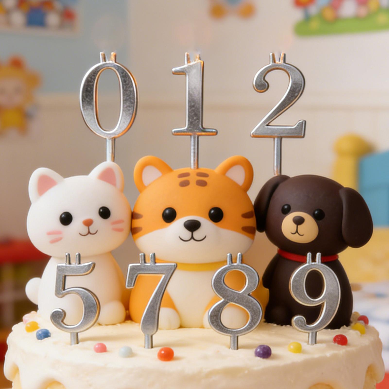 10pcs 0-9 Number Cake Toppers  - Candle Holder Supplies reseña y precio